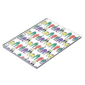 Carnet Motif coloré des boutons de chien (Côté gauche)