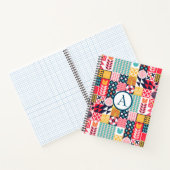 Carnet Motif coloré géométrique rétroactif (Intérieur)
