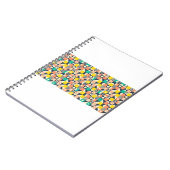Carnet motif coloré géométrique transparent (Côté gauche)