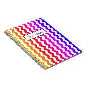 Carnet Motif coloré moderne Chevron ZigZag (Côté Droit)