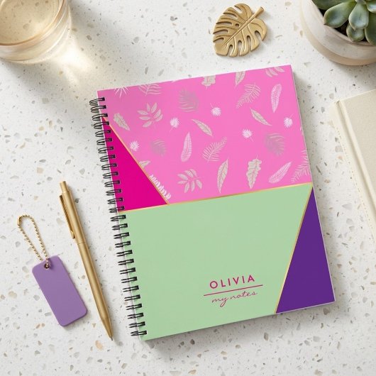 Carnet Motif Coloré Moderne Tendance