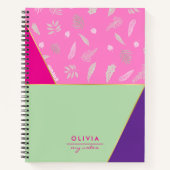 Carnet Motif Coloré Moderne Tendance (Devant)