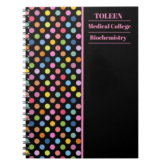 Carnet Motif coloré personnalisé (Devant)