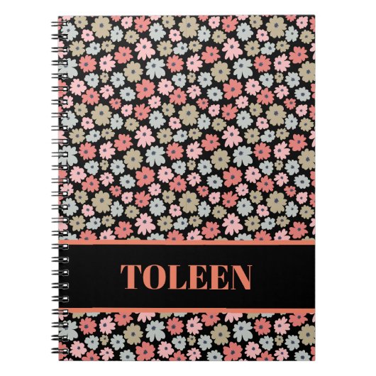 Carnet Motif coloré personnalisé (Devant)