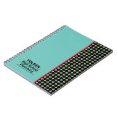 Carnet Motif coloré personnalisé (Côté gauche)