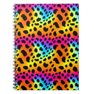 Carnet Motif coloré Rainbow Cheetah sans couture