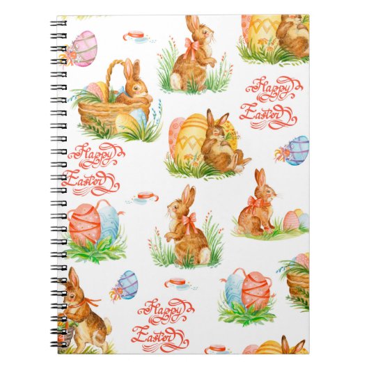 Carnet Motif coloré sans soudure avec conce de pâques de (Devant)