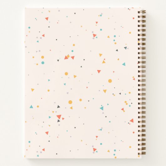 Carnet Motif Confetti Dots & Triangle (Dos)