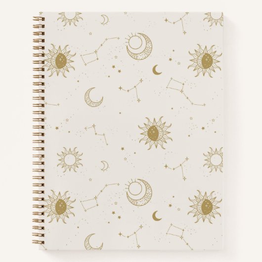 Carnet Motif Constellation de style vintage (Devant)