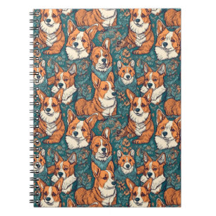 Carnet Motif corgi coloré - Parfait pour l'amour du chien