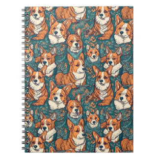 Carnet Motif corgi coloré - Parfait pour l'amour du chien