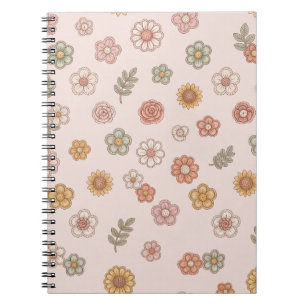 Carnet Motif Cottagecore Floral Pastel Vintage