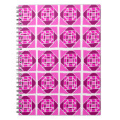 Carnet motif couette rose (Devant)