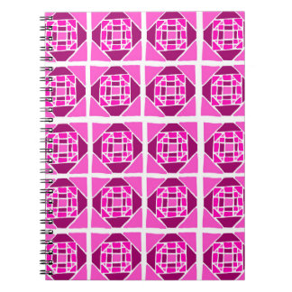 Carnet motif couette rose
