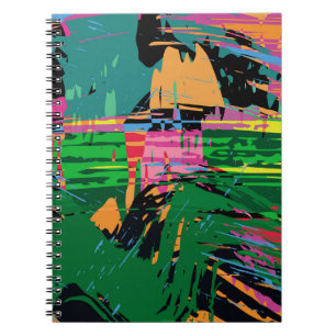 Carnet motif couleur Abstrait en style graffiti qualité v