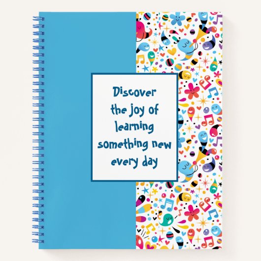 Carnet motif couleur Doodles (Devant)