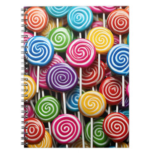 Carnet Motif couleur Lollipops 3D
