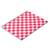 Carnet Motif Country Gingham Rouge Classique (Côté gauche)
