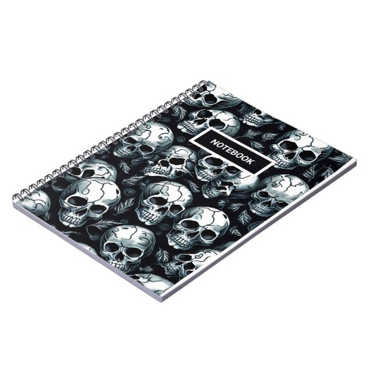 Carnet Motif crâne (Côté gauche)