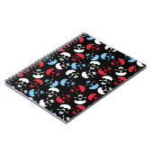 Carnet Motif crâne multicolore (Côté gauche)