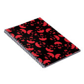 Carnet Motif crâne rouge et noir (Côté Droit)