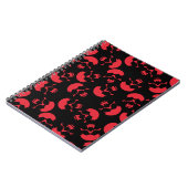 Carnet Motif crâne rouge et noir (Côté gauche)