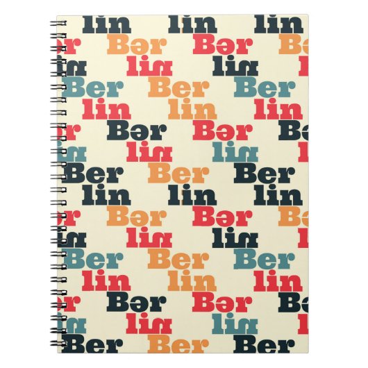 Carnet Motif créatif de Berlin. (Devant)