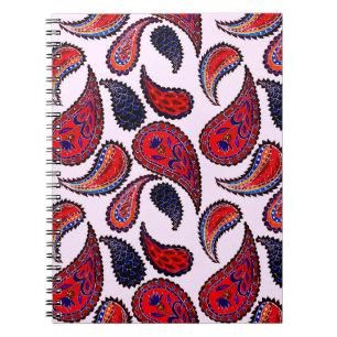 Carnet Motif créatif sans couture avec cachemire dessiné