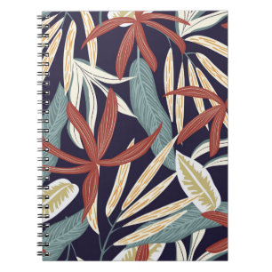 Carnet Motif créatif sans faille avec plantes tropicaux s