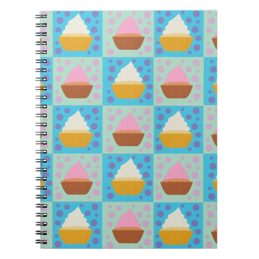 Carnet Motif Cupcake (Devant)