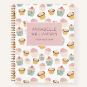 Carnet Motif Cupcake personnalisé (Devant)
