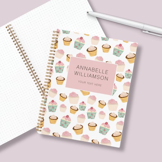 Carnet Motif Cupcake personnalisé