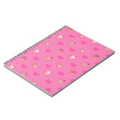 Carnet Motif Cupcake rose (Côté gauche)