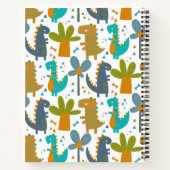 Carnet Motif Cute Dinosaur Histoire de nom personnalisée (Dos)