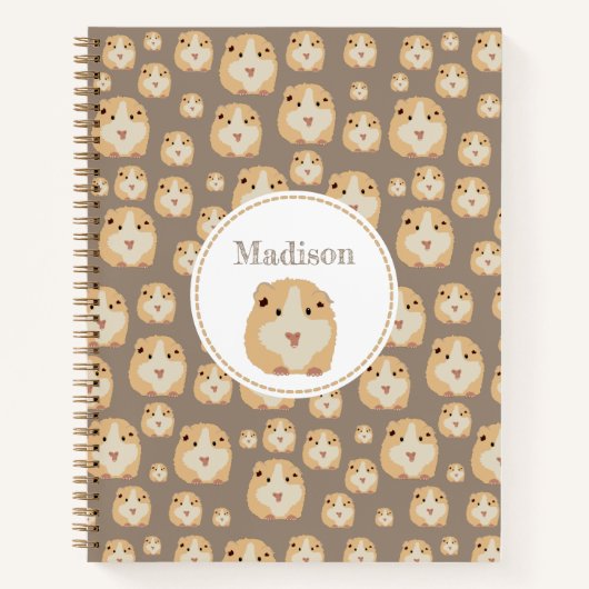 Carnet Motif Cute Hamster personnalisé (Devant)