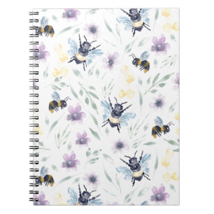 Carnet Motif d'abeille d'aquarelle