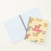 Carnet Motif Dachshund adorable personnalisé (Intérieur)
