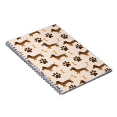 Carnet Motif Dachshund : conception d'impression Vintage (Côté Droit)