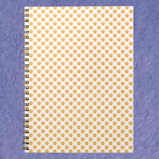 Carnet Motif d'agrumes orange