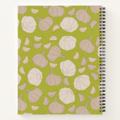 Carnet Motif d'ail - Cloves d'ail et recette d'ampoule (Dos)