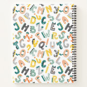 Carnet Motif d'alphabet de dinosaure mignon pour les enfa (Dos)