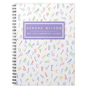 Carnet Motif d'alphabet mignon - Enfants ou enseignant