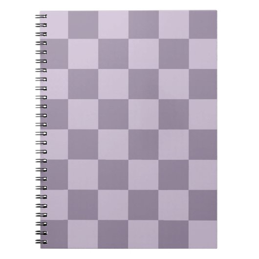 Carnet Motif damier lavande doux minimaliste  (Devant)
