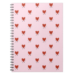 Carnet Motif d'amour sans couture de cœurs rouges mignons