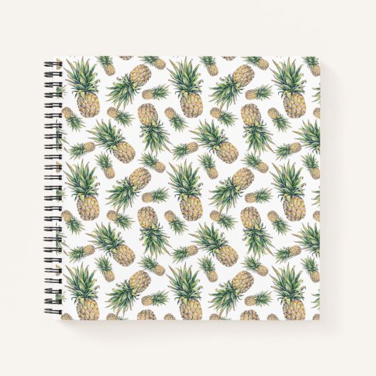 Carnet Motif d'ananas aquarelle (Devant)