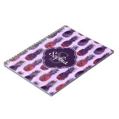 Carnet Motif d'ananas Aquarelle tendance (Côté gauche)