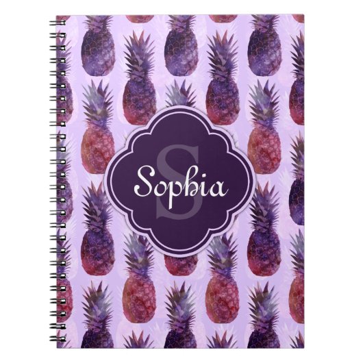 Carnet Motif d'ananas Aquarelle tendance (Devant)