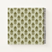 Carnet Motif d'ananas kaki (Dos)