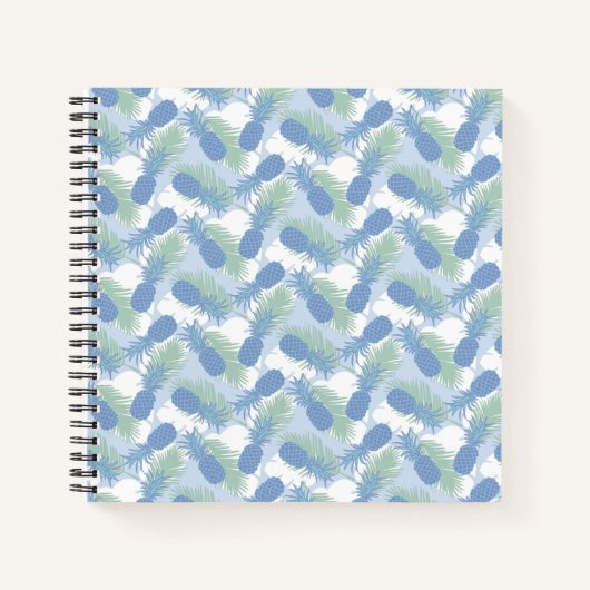 Carnet Motif d'ananas pastel tropical (Devant)