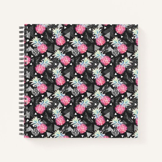 Carnet Motif d'ananas triangle texturé (Devant)